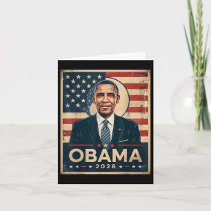 Cartão Obama Vintage Presidente 2028 Obama _