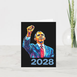 Cartão Obama Vintage Presidente 2028 Obama