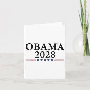 Cartão Obama Vintage Retro Patriótico 2028 Prote Política