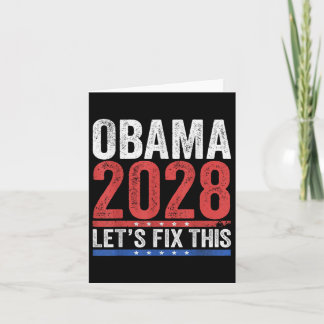 Cartão Obama Vintage Retro Patriótico 2028 Prote Política
