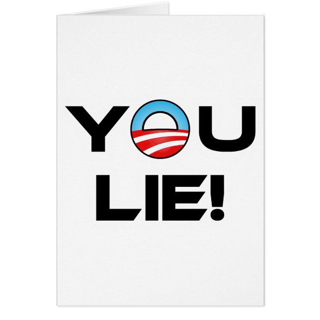Cartão Obama You Lie (Frente)