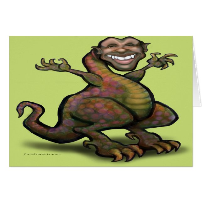 Cartão Obamasaurus Rex (Frente Horizontal)