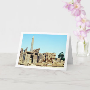 Cartão Obelisco Antigo em Luxor, Egito,