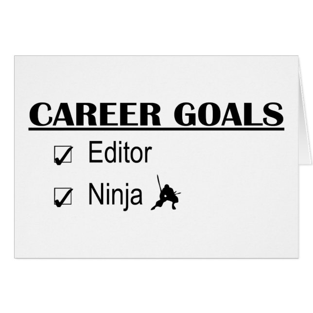 Cartão Objetivos da carreira de Ninja - editor (Frente Horizontal)