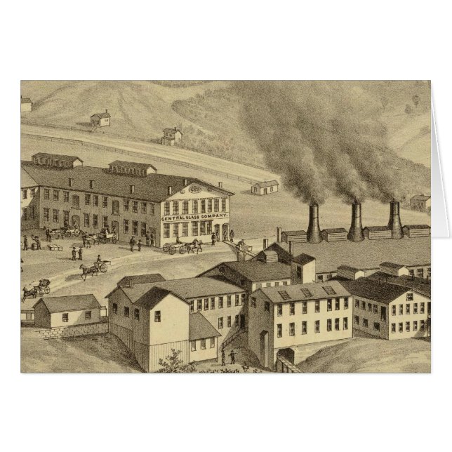 Cartão Obras da Central Glass Company na Virgínia Ocident (Frente Horizontal)