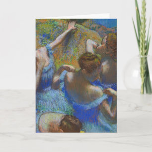 Cartão Obras-primas em Pastel Dançarinas Azuis de Degas