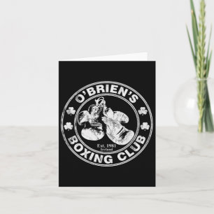 Cartão O'brien's Boxing Club - Irish Surname Boxing