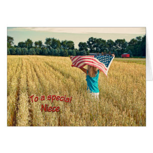 Cartão Obrigado à sobrinha militar