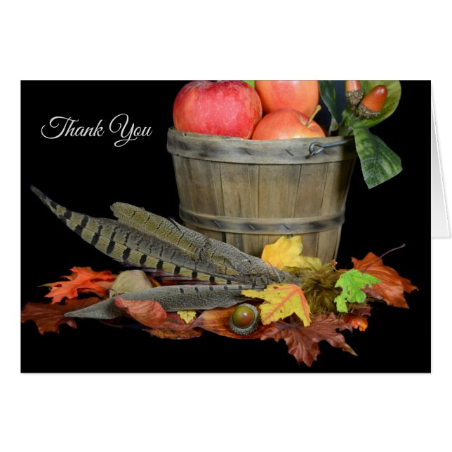 Cartão Obrigado, Ação de Graças (Frente horizontal)