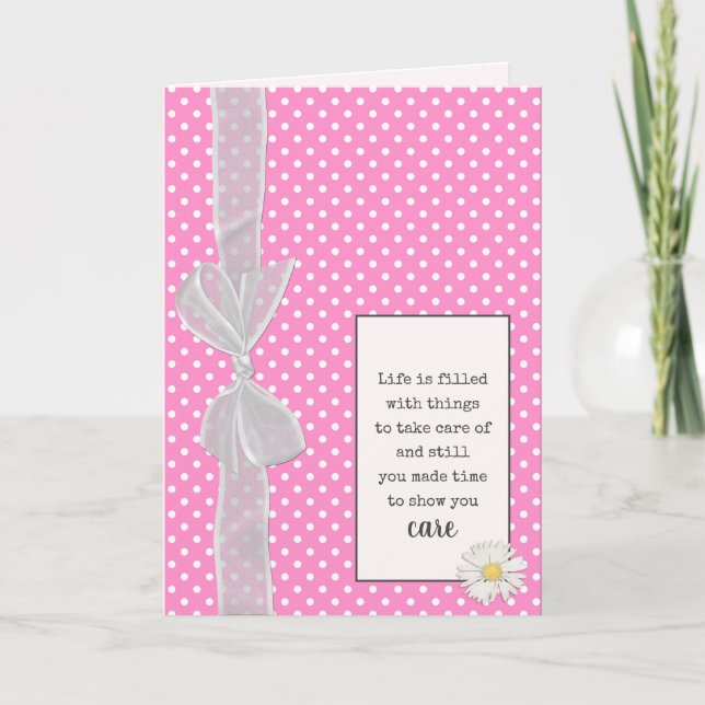 Cartão Obrigado Arco no Bolinhas (Frente)