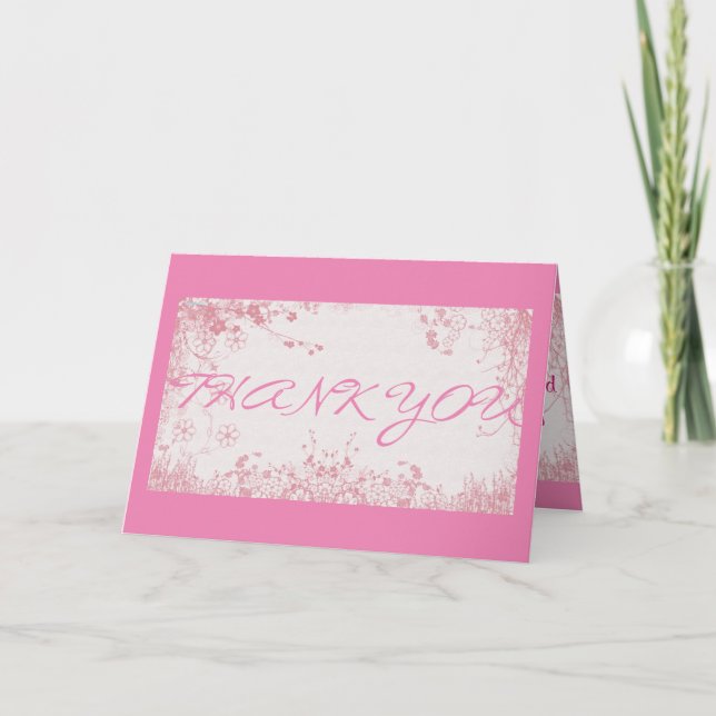 Cartão Obrigado bonito das expressões você (Frente)