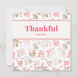 Cartão Obrigado, Bonito Floral com Bunnies