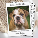 Cartão Obrigado, Cachorro Simples, Foto Personalizada De<br><div class="desc">As cartas de agradecimento são uma forma perfeita de mostrar sua apreciação e gratidão às pessoas que se preocupam com seus amados animais de estimação. Quer você tenha um negócio de animais de estimação, seja um proprietário de animais de estimação, ou simplesmente queira expressar seu apreço a um veterinário, treinador...</div>