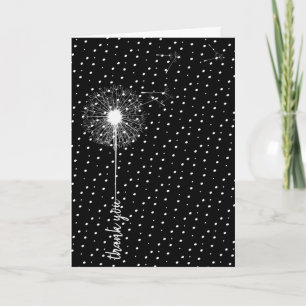 Cartão Obrigado Dandelion Em Pontos