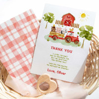 Obrigado de aniversário de animais de fazenda