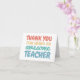 Cartão Obrigado de apreciação do professor você pastel ar (Orchid)