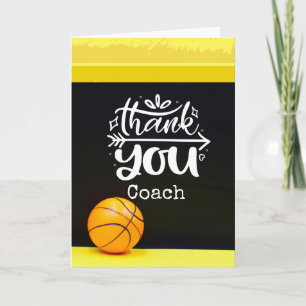 Cartão Obrigado de basquete que você treinou