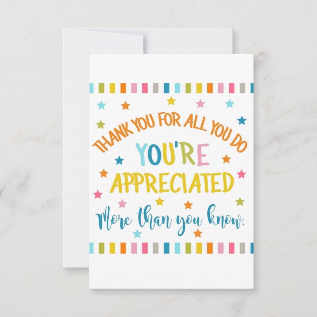 Cartão obrigado de semana de apreciação voluntária (Frente)