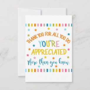 Cartão obrigado de semana de apreciação voluntária