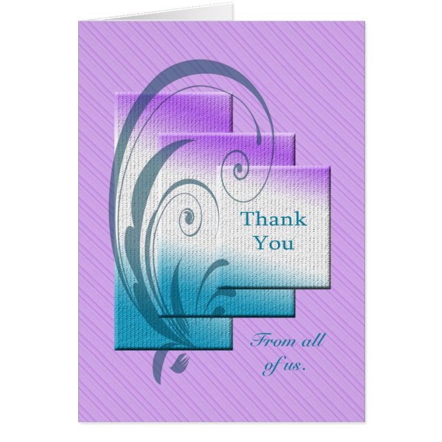 Cartão Obrigado de todos nós (Frente)