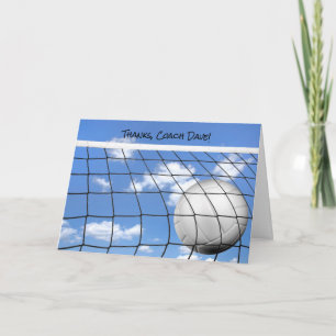 Cartão obrigado de vôlei