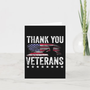 Cartão Obrigado Dia dos Veteranos Dia Memorial Patriótico