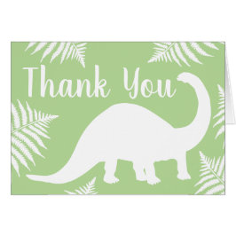 Cartão Obrigado do chá de fraldas do dinossauro do