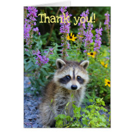 Cartão Obrigado entre as flores