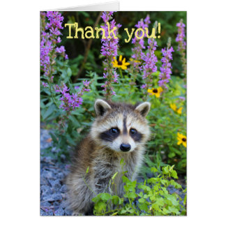 Cartão Obrigado entre as flores