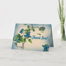 Cartão Obrigado Flor Chinesa Antiga