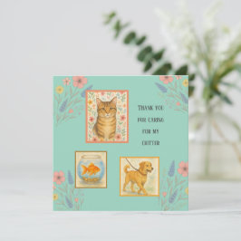 Cartão Obrigado Gratidão Joia Petsitter Apreciação