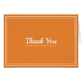 Cartão Obrigado Linhas Decorativas Mínimo Laranja Persona