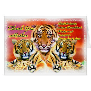 Cartão Obrigado, Mãe.