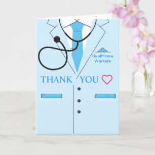 Cartão Obrigado Médicos e Enfermeiras - Profissionais de
