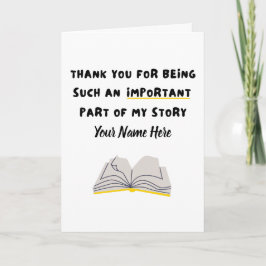 Cartão Obrigado! | Nome personalizado Cute | Parte Da Min