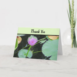 Cartão Obrigado pela ajuda Bonito Água Rosa Lily Bloom
