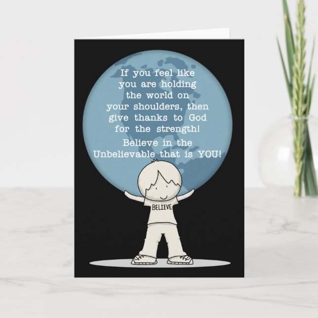 Cartão Obrigado pela Força (Frente)