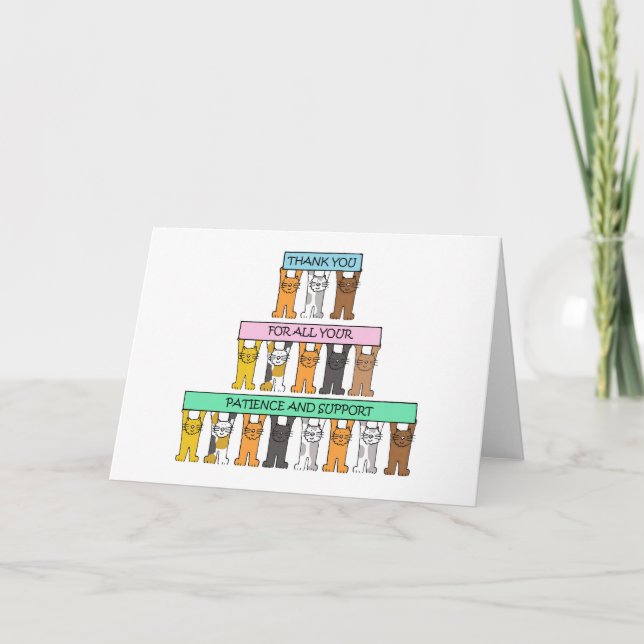 Cartão Obrigado pela paciência e apoio (Frente)