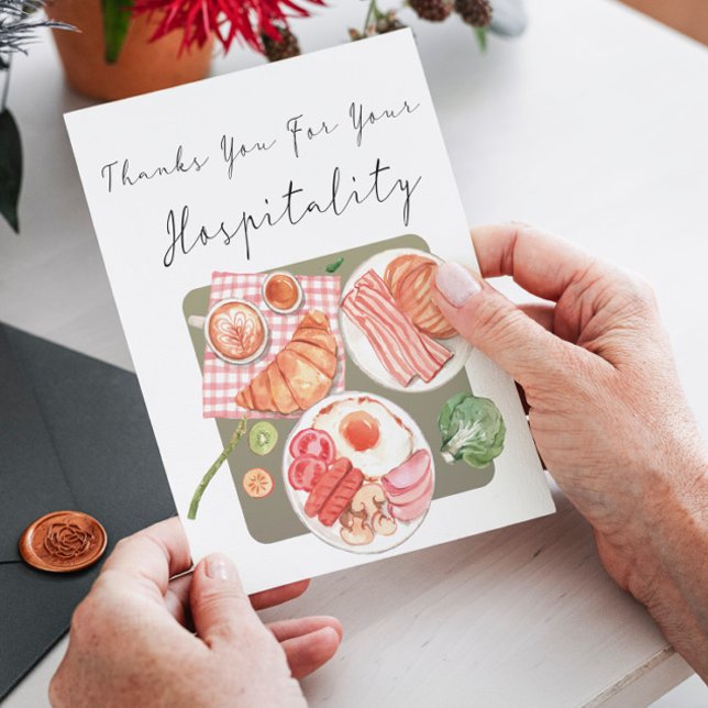 Cartão Obrigado pela sua hospitalidade (Criador carregado)