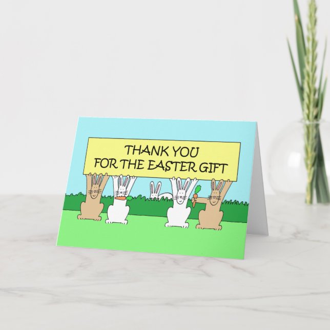 Cartão Obrigado pelo presente da Páscoa (Frente)