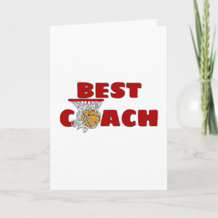 Cartão Obrigado pelo treinador de basquetebol