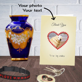 Cartão Obrigado personalizado de fotos de animais