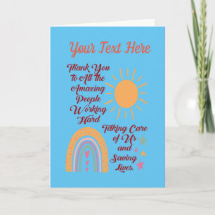 Cartão Obrigado Pessoas incríveis com opção Personalizar