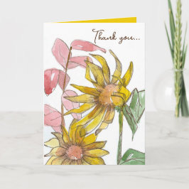 Cartão Obrigado Por Acreditar Em Mim Girassóis