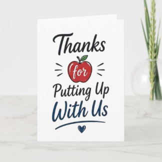 Cartão Obrigado por Aguentar Fim de Nós