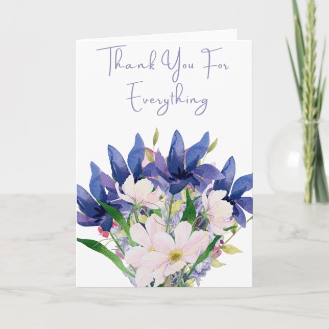Cartão Obrigado Por Cada Buquê De Flor (Frente)