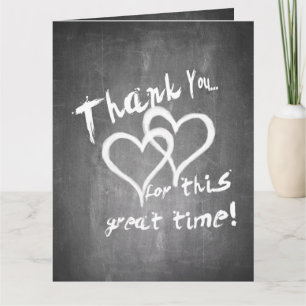 Cartão Obrigado por este ótimo momento numa lousa