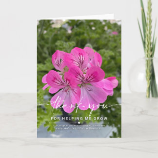 Cartão Obrigado por me ajudar a crescer