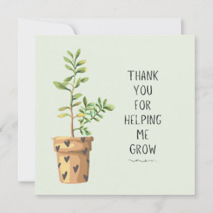 Cartão Obrigado por me ajudar a crescer, professor presen