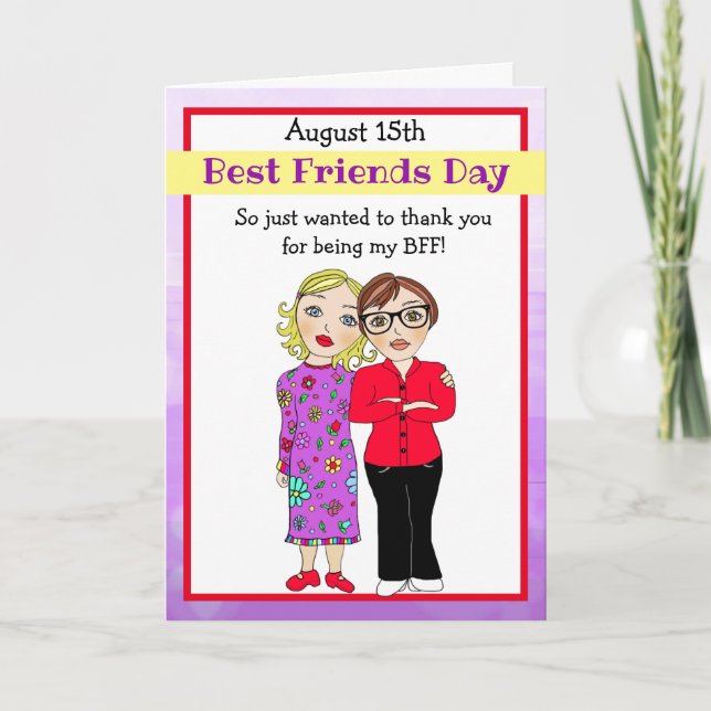 Cartão Obrigado por ser meu melhor amigo Roxo Card (Frente)